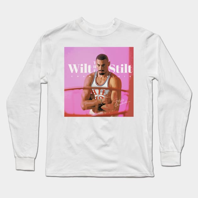 Wilt Chamberlain Long Sleeve T-Shirt by Juantamad